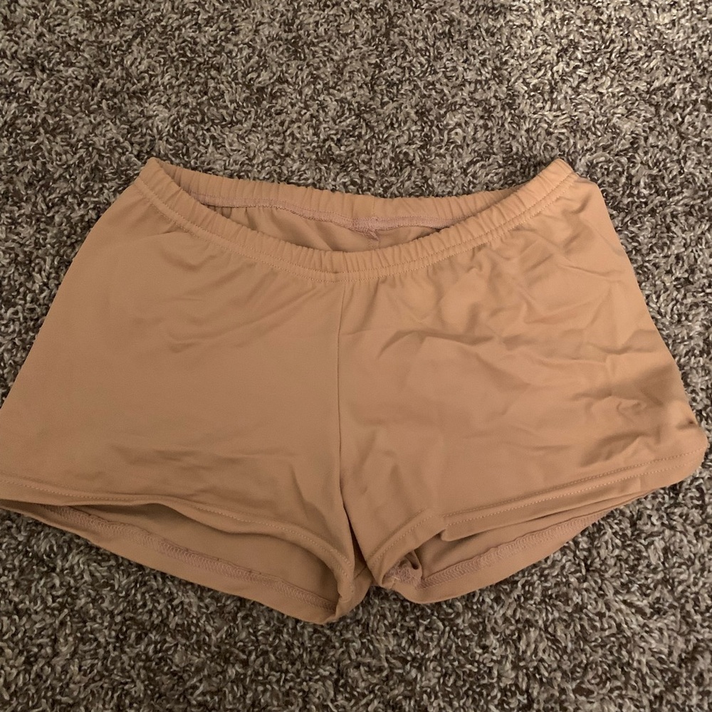 Nude spandex shorts